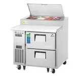 Everest Refrigeration EPPR1-D2, Refrigerated Counter, Pizza Prep Table