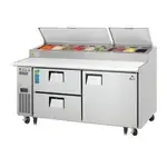 Everest Refrigeration , EPPR2-D2, Refrigerated Counter, Pizza Prep Table