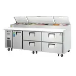 Everest Refrigeration EPPR3-D4, Refrigerated Counter, Pizza Prep Table