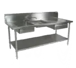 John Boos EPT6R10-DL2B-96L, Work Table, with Prep Sink(s)