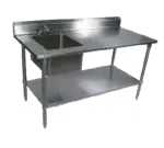 John Boos EPT6R5-3048SSK-L, Work Table, with Prep Sink(s)