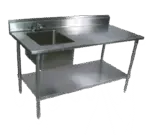 John Boos EPT6R5-3060GSK-L, Work Table, with Prep Sink(s)