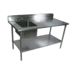 John Boos EPT8R5-3072SSK-L, Work Table, with Prep Sink(s)